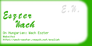eszter wach business card